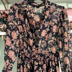 Beautiful navy blue dress. Brand new with tag. Great for any occasion.